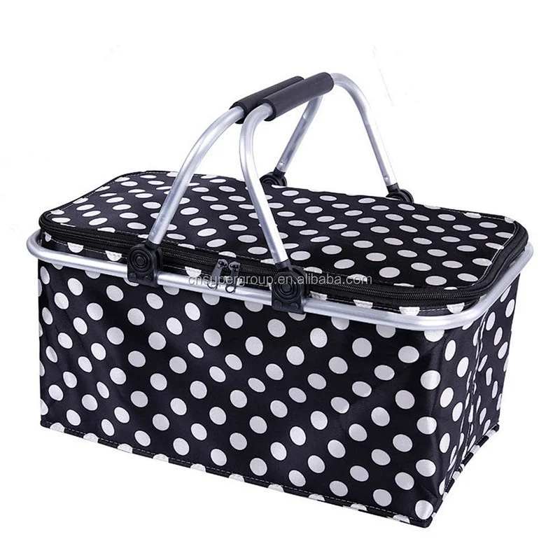 High quality  mesh insulated picnic folding basket