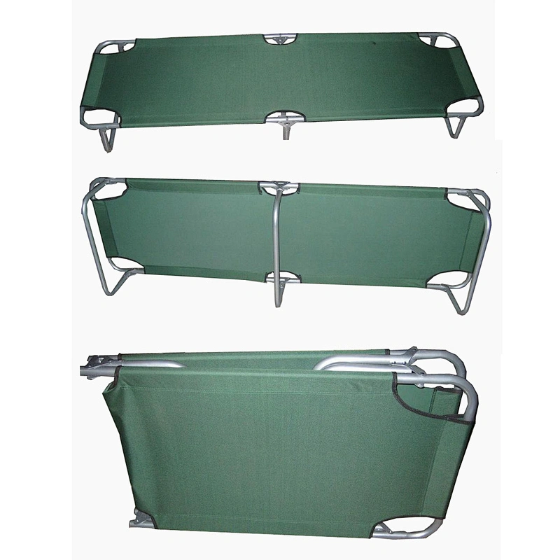 Cheap metal simple design cot folding portable bed