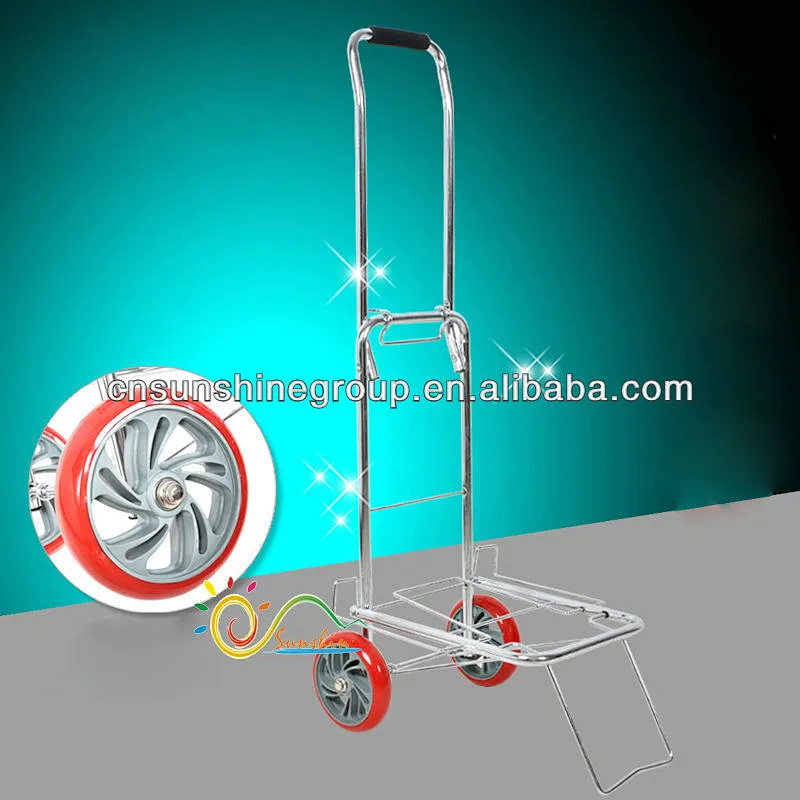 Aluminum folding shopping trolley,travel luggage cart,hand trolley with wheels