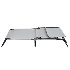 White Foldable Pvc coating beach lounger with Sun shade