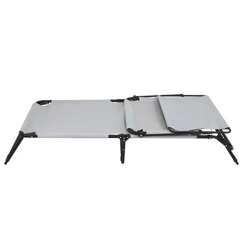 White Foldable Pvc coating beach lounger with Sun shade
