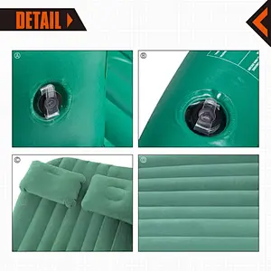 Backseat Inflatable Car SUV Air Mattress with 2 Pillows, Universal Blow Up Car Air Travel Bed, Flocking Surface, Waterproof