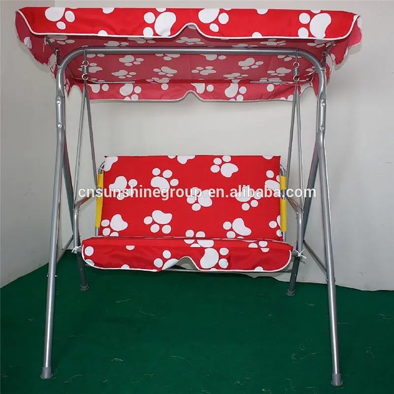 Outdoor double seat swing chair for children