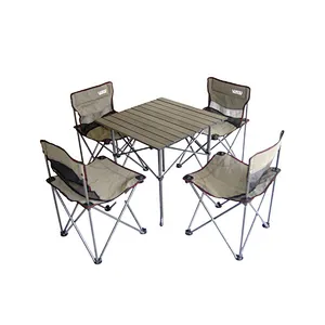 Foldable folding camping chair and table in carry bag for outdoor