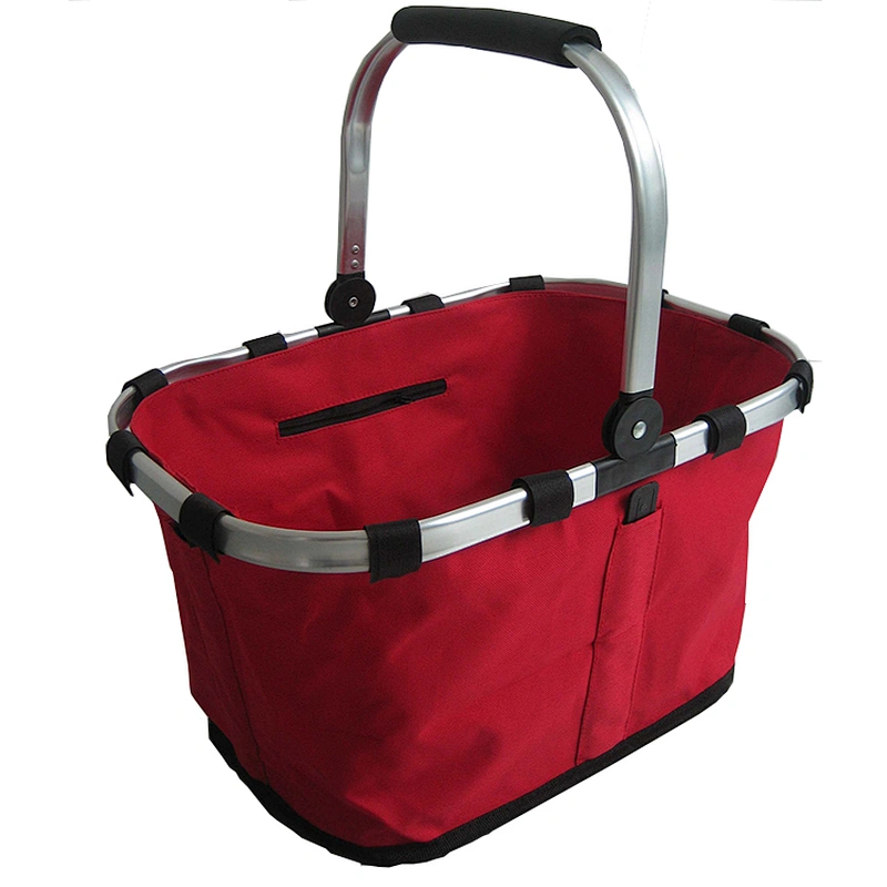 Aluminium frame foldable cloth picnic shopping basket