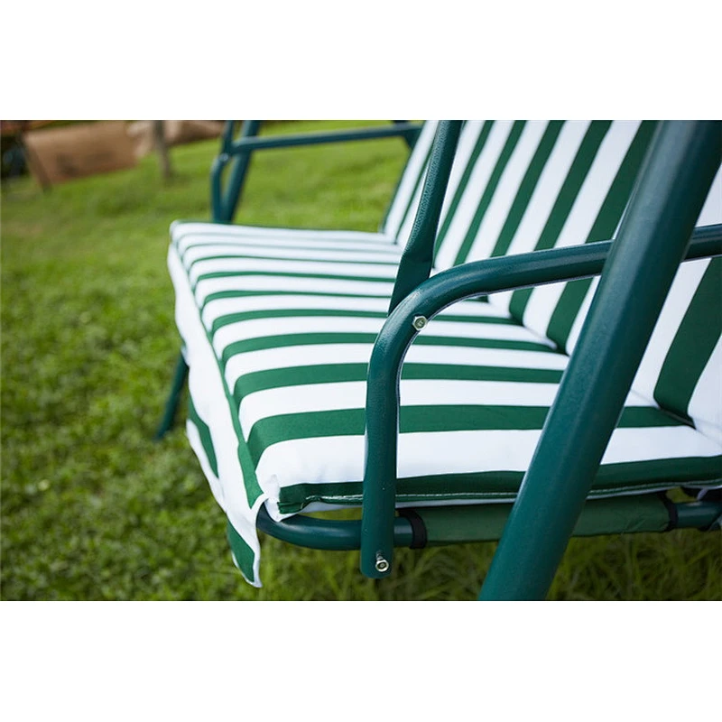 Garden 3 Seaters Outdoor Hanging Chair  Metal Adult  Lounger Swing Chair With Canopy