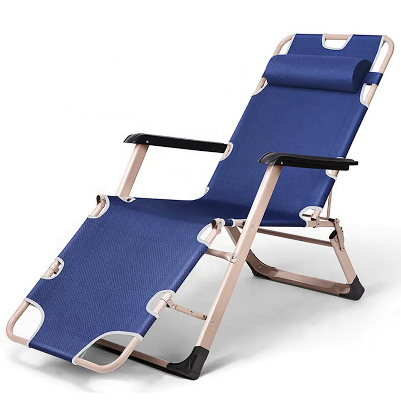Outdoor folding sun lounge chairs portable beach chaise lounge chair folding recliner chair
