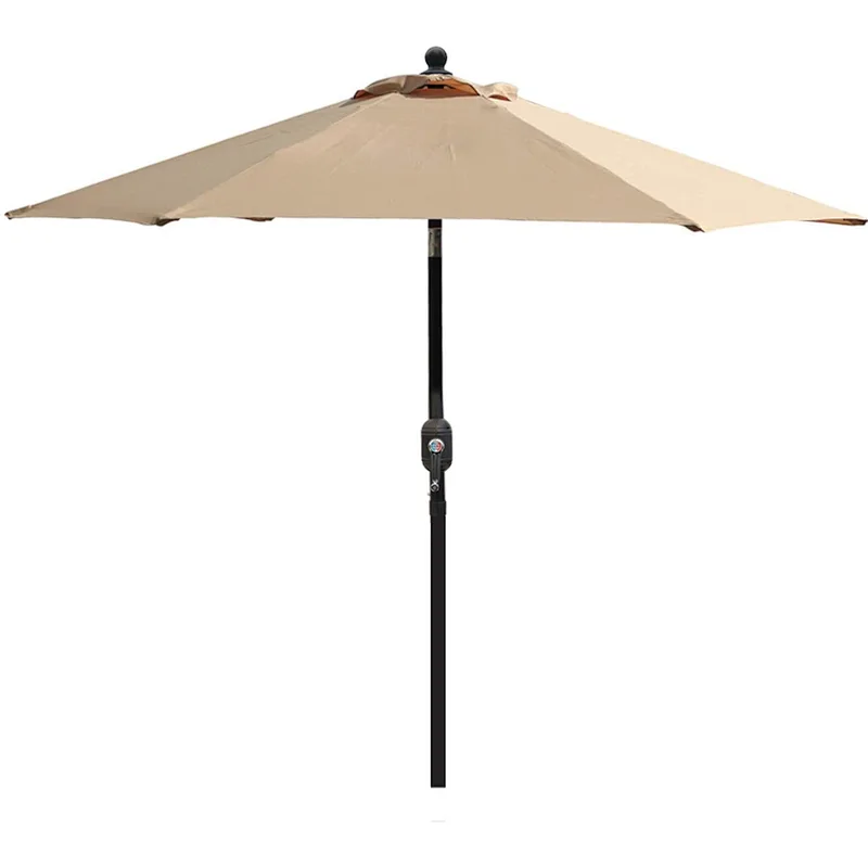 9 Feet Patio Outdoor  Umbrella with 8 Sturdy Ribs Hanging Tilt Lawn  Umbrella