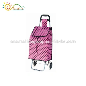 Fantastic adjustable supermarket push shopping trolley push cart for women