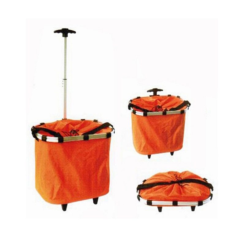 Collapsible Rolling Shopping Trolley Basket Bag  With Telescoping Handle and Wheels
