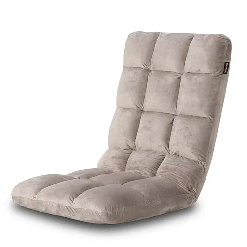 Oversized Cushioned Recliner Adjustable Soft-Brushed Polyester Cord Five-Position Multiangle Floor Chair
