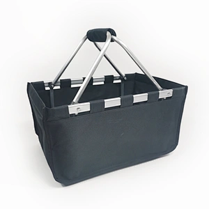 Supergroup Wholesale Fashionable supermarket Custom Morden Rolling collapsable aluminum Shopping Basket