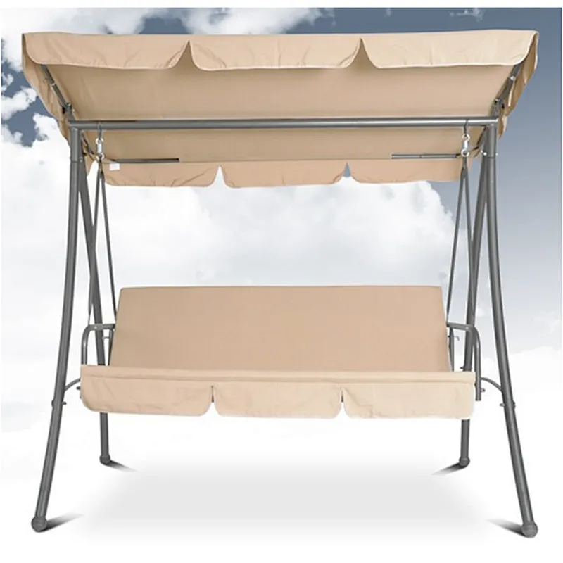 Outdoor  Metal 3 Seater Patio Folding Canopy Garden Swing chair