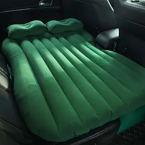 Backseat Inflatable Car SUV Air Mattress with 2 Pillows, Universal Blow Up Car Air Travel Bed, Flocking Surface, Waterproof