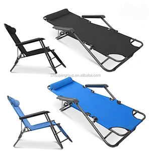 Multi-functional sunbed beach fabric folding lounge chair