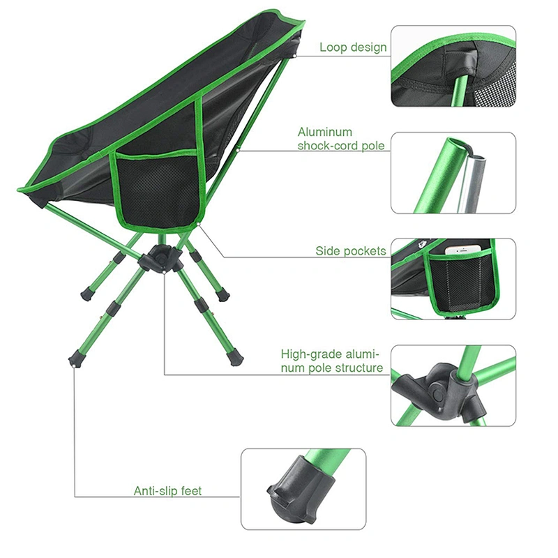 Wholesale Durable Profile Folding Armless Aluminium Hiking Chair