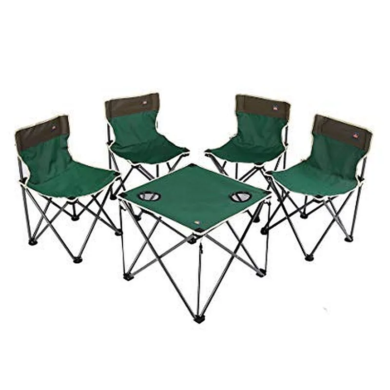 Portable camping outdoor folding foldable chair and table set