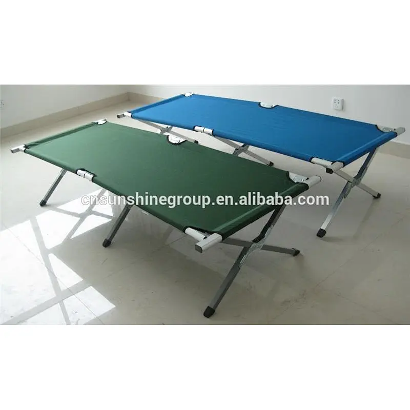 Folding aluminum stretcher military camping bed with 600D carrying bag
