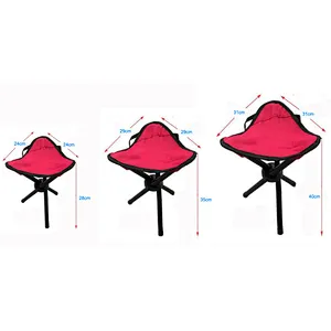 Popular Cheap Outdoor Folding stool chair with free carry case 3 legs Camping Fishing Stool
