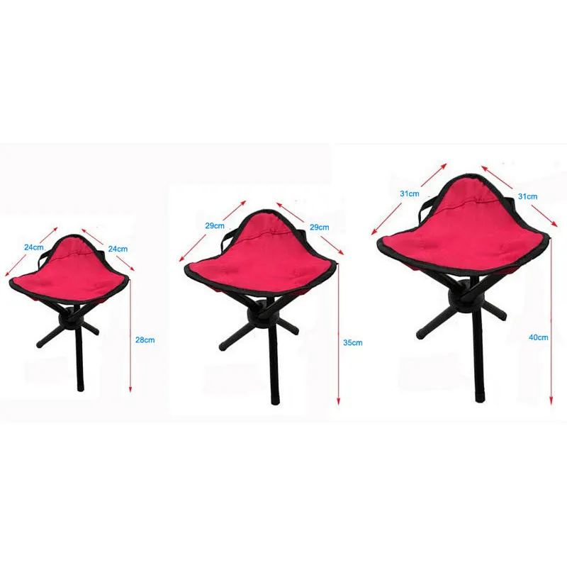 Popular Cheap Outdoor Folding stool chair with free carry case 3 legs Camping Fishing Stool