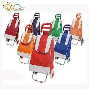 Supermarket Lightweight Portable Travel Folding Trolley Cart Luggage Shopping Trolley Bag