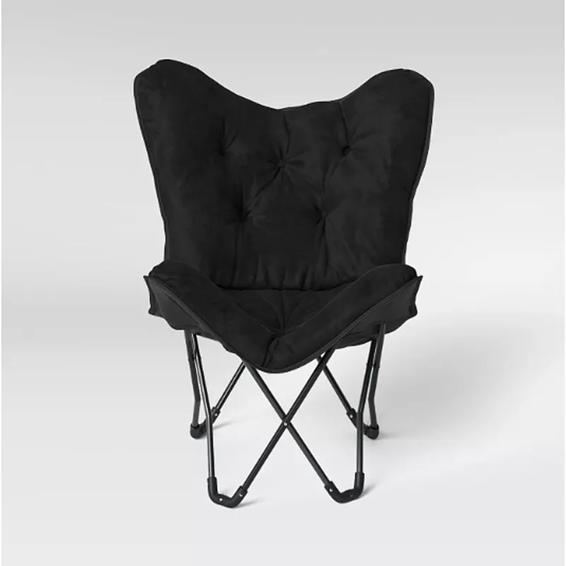 Moon Camping Chair Ergonomic High Back with Removable Cover Outdoor Heavy Duty Lazy Sofa Butterfly Chair