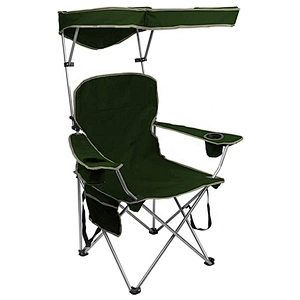 Folding camping chair with canopy