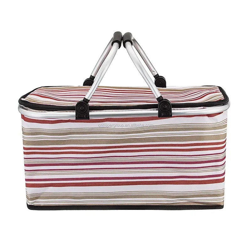 High quality  mesh insulated picnic folding basket