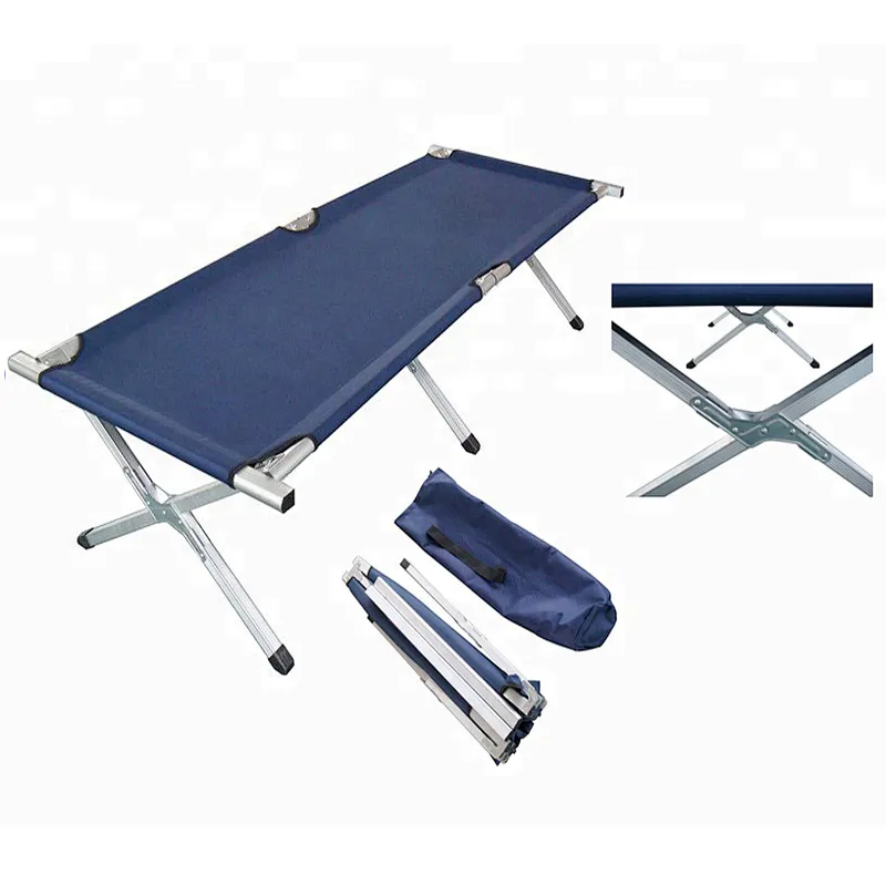Cheap Folding Army Cot With 600D carrying bag Foldable aluminum stretcher army bed