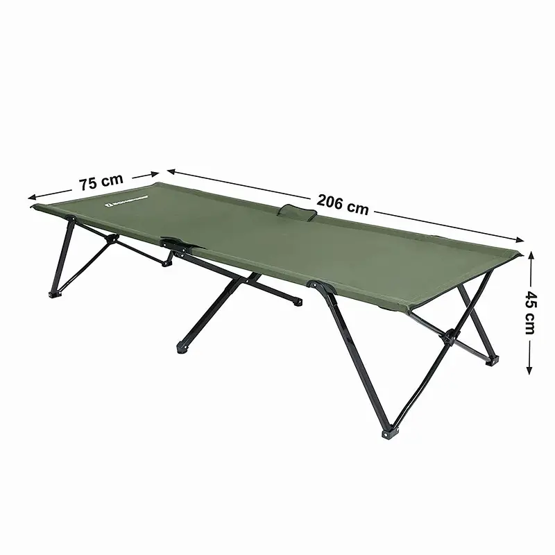 Supergroup Cot Folding Camp Wholesale Outdoor Lounge Cabinet Nylon Steel Single Light Weight Camping Bed