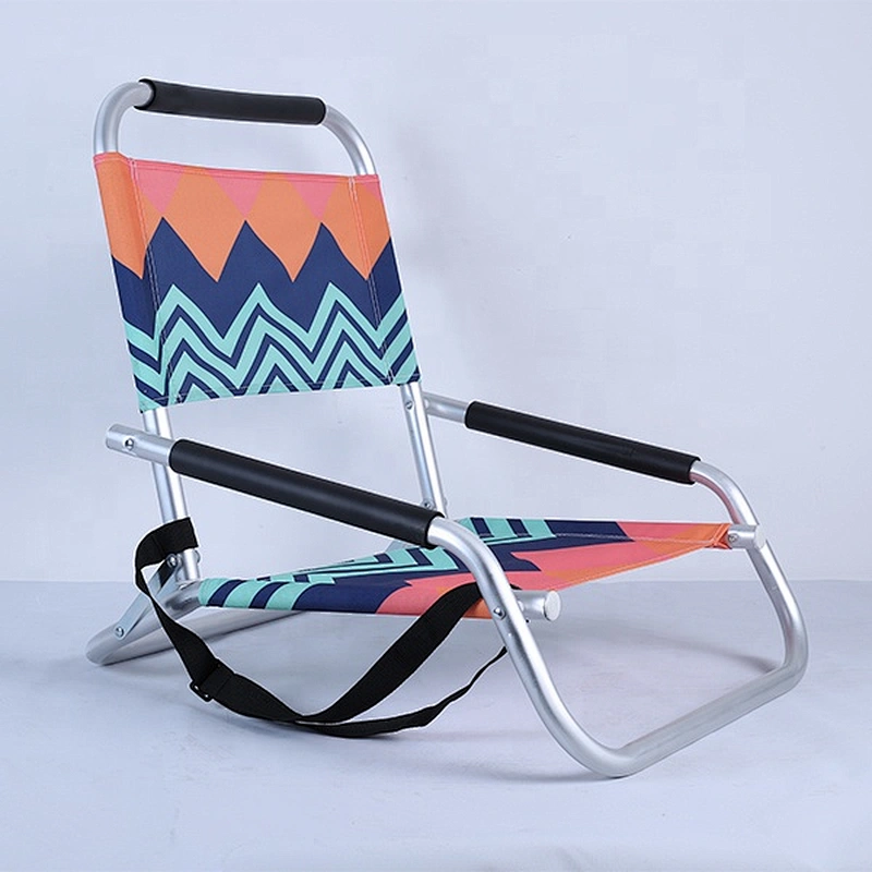 Outdoor leisure aluminum lightweight portable folding beach chair