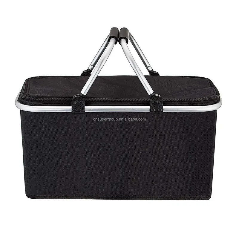 High quality  mesh insulated picnic folding basket