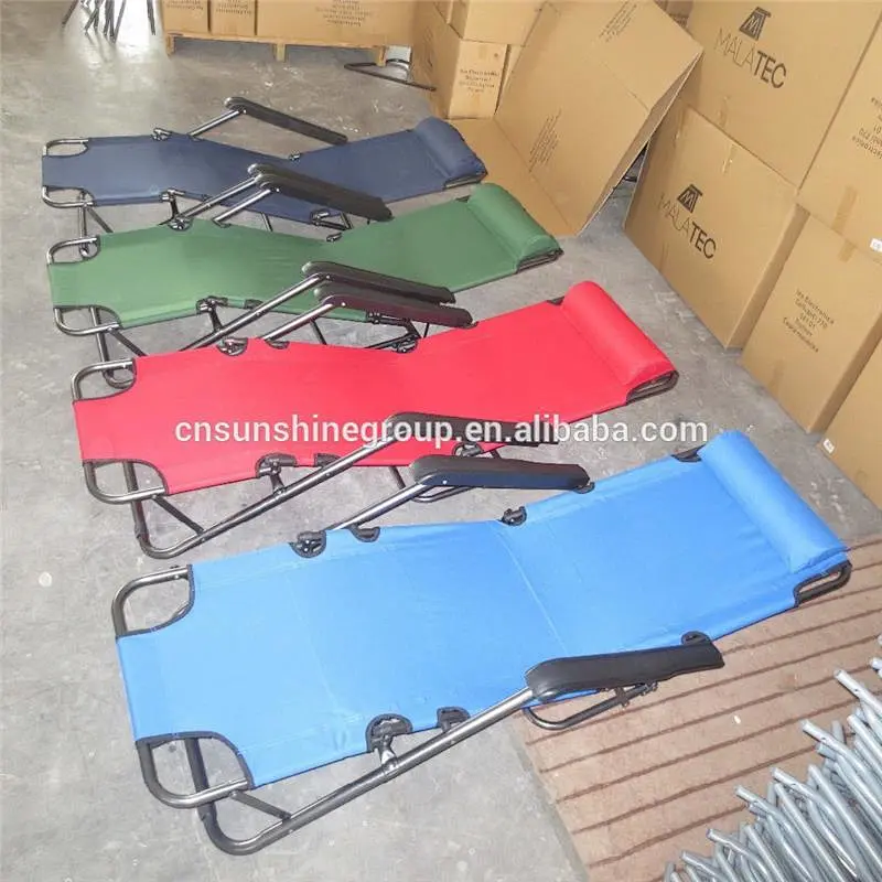 Multi-functional sunbed beach fabric folding lounge chair