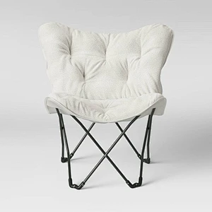 Moon Camping Chair Ergonomic High Back with Removable Cover Outdoor Heavy Duty Lazy Sofa Butterfly Chair