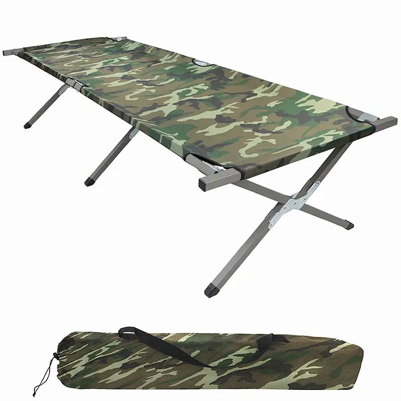 Supergroup Military reclining folding single sofa bed and camping bunk bed cots army bunk stretcher camp bed