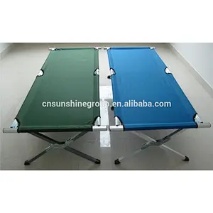 Folding aluminum stretcher military camping bed with 600D carrying bag