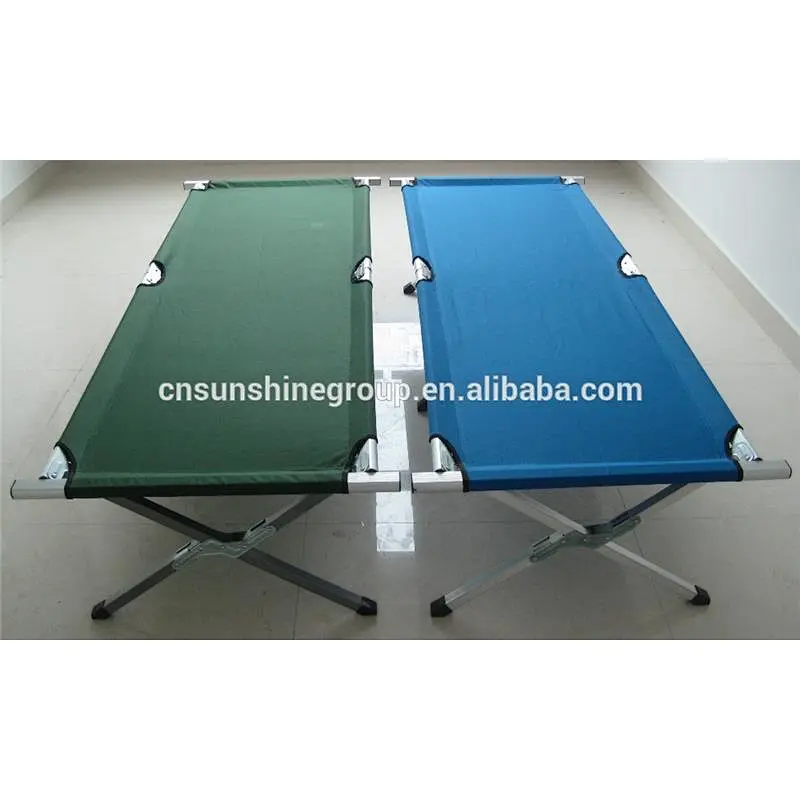 Folding aluminum stretcher military camping bed with 600D carrying bag