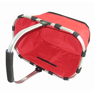Aluminium frame foldable cloth picnic shopping basket
