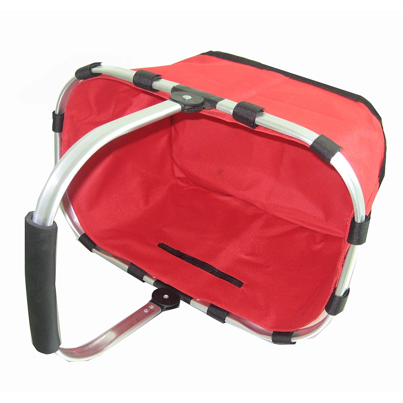 Aluminium frame foldable cloth picnic shopping basket