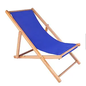 Lounge Vintage Folding Deck Chair Sun Outdoor Beach Garden Furniture Wooden Deck Chair for Sale