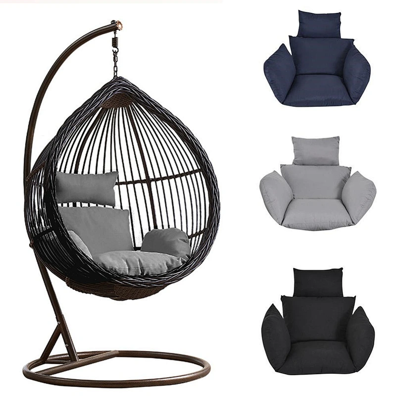 Hanging chair with round frame rattan hanging egg garden rattan swing chair
