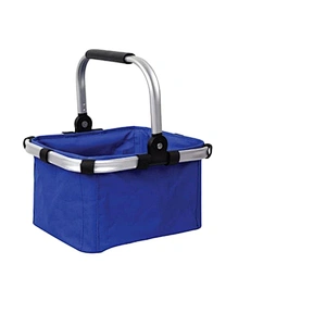 Wicker folding handle cooler shopping baskets