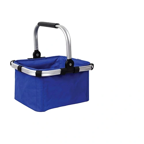 Wicker folding handle cooler shopping baskets