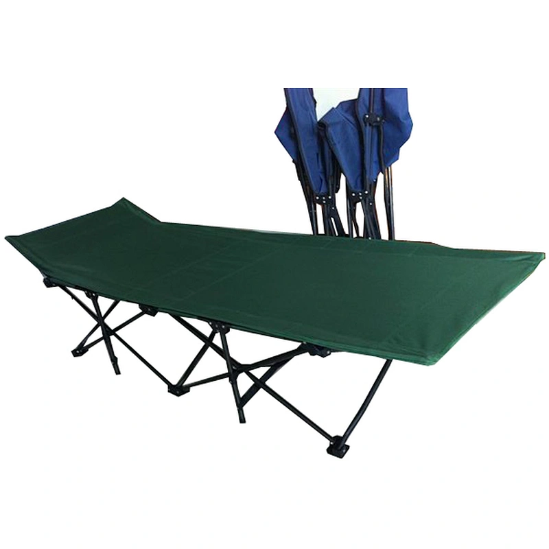Outdoor metal folding camping bed