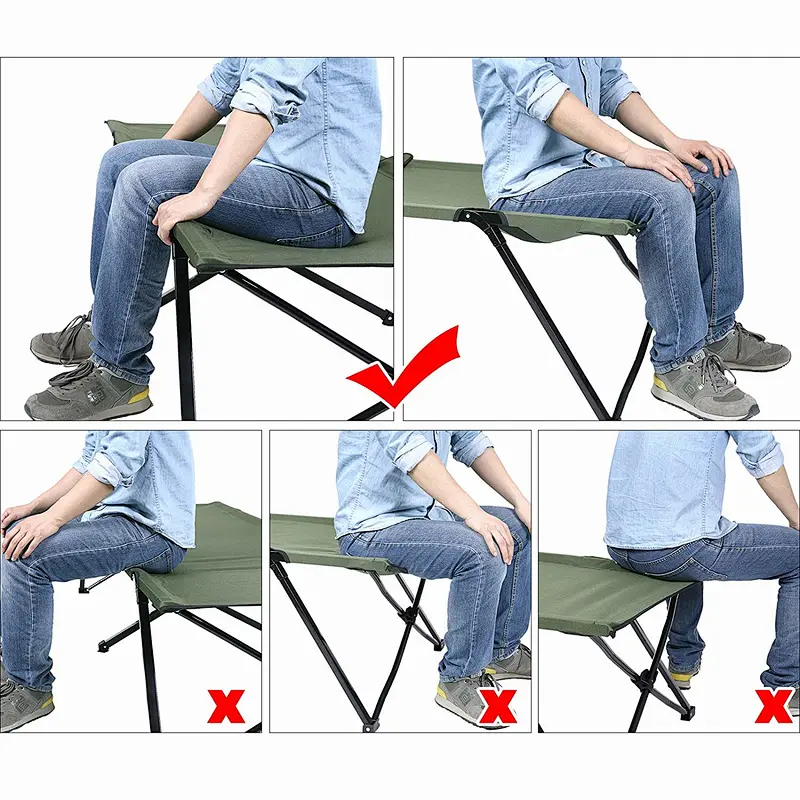 Supergroup Cot Folding Camp Wholesale Outdoor Lounge Cabinet Nylon Steel Single Light Weight Camping Bed