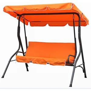 Outdoor  Metal 3 Seater Patio Folding Canopy Garden Swing chair