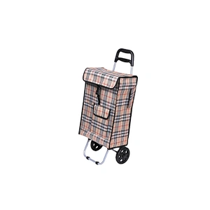 Cheap price folding shopping cart hand trolley supermarket shopping trolley bag with wheels