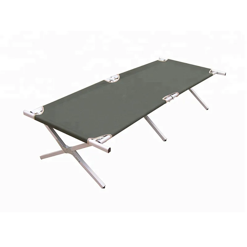 Cheap Folding Army Cot With 600D carrying bag Foldable aluminum stretcher army bed
