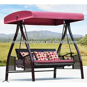 Hot selling outdoor swing chair with wicker weaving ceiling swing chair