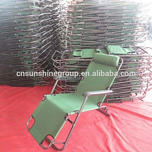 Multi-functional sunbed beach fabric folding lounge chair